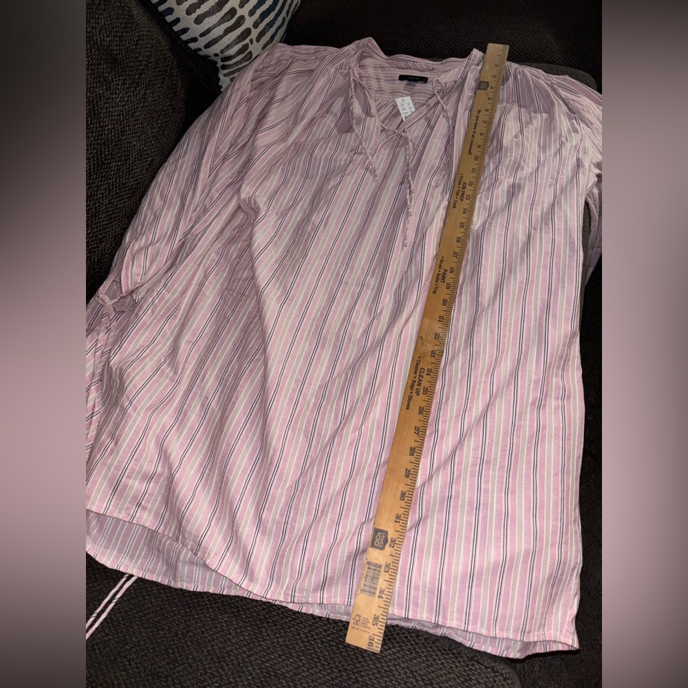 J. Crew Re-Imagined Alma Pink Striped Beach Boho Cotton Dress Womens Size L-XL - Picture 11 of 14